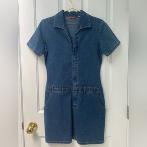 M Nitro Vintage Denim Zip up Jumpsuit Dress NWOT